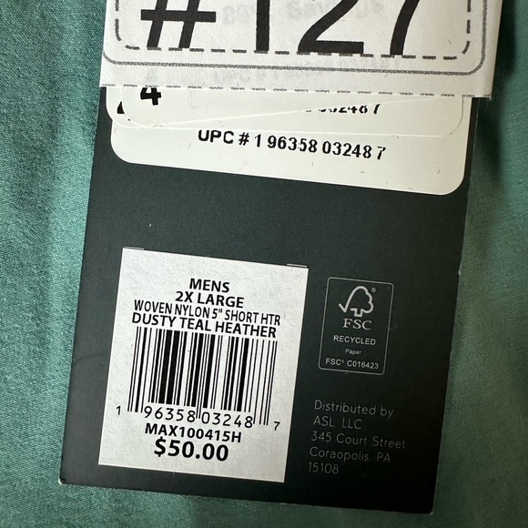 VRST Men’s Woven Nylon 5” Shorts Bundle in Dusty Teal Heather Size 2XL - Picture 5 of 9